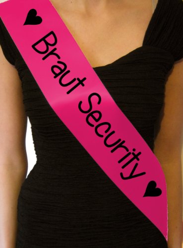 Rosa Braut Security Scharpe Sash Hot Pink Bride Security Hen party sash